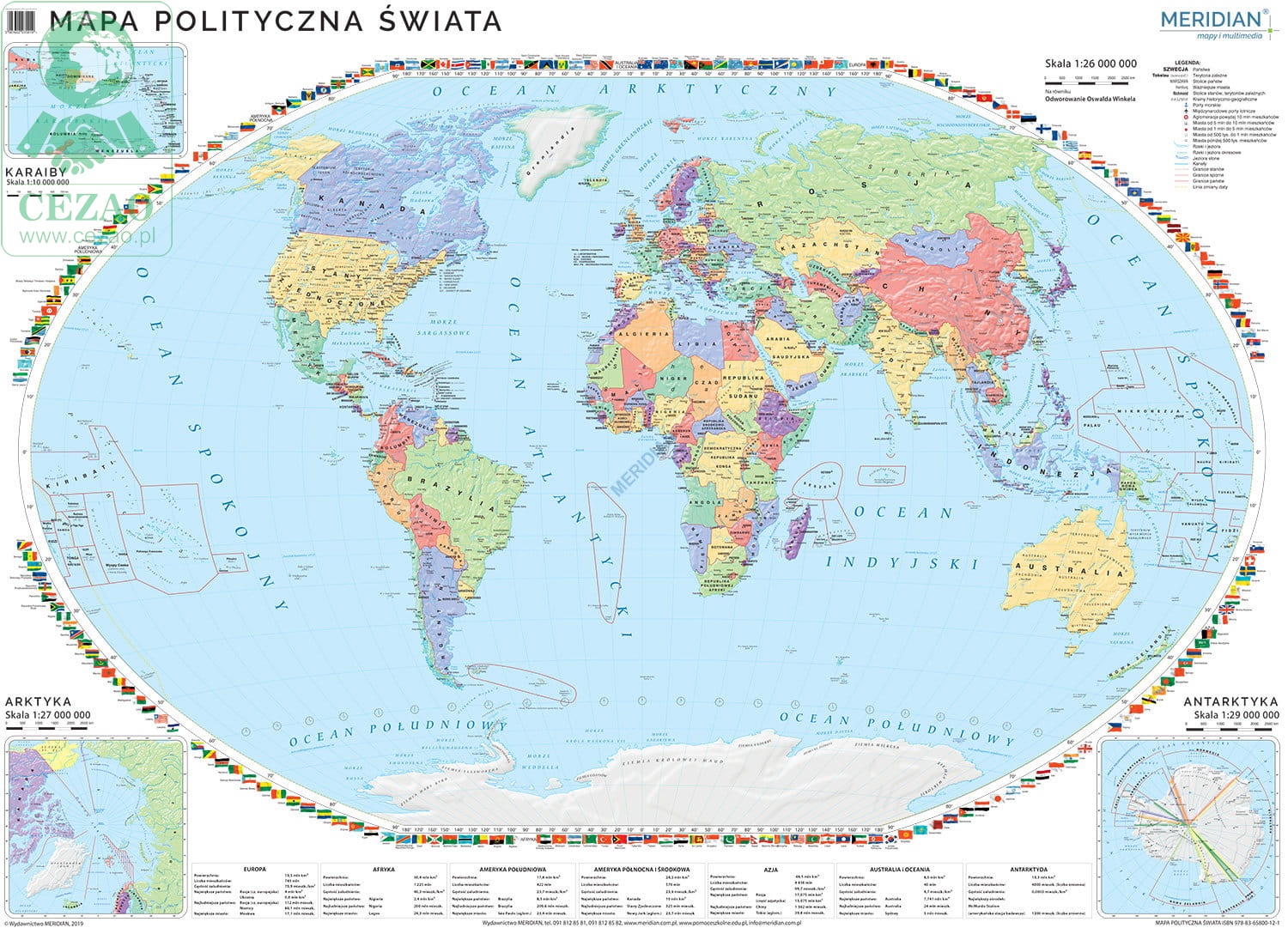 Mapa Polityczna wiata stan Na 2021 Mapa cienna 200 X 150 Cm Cezao pl