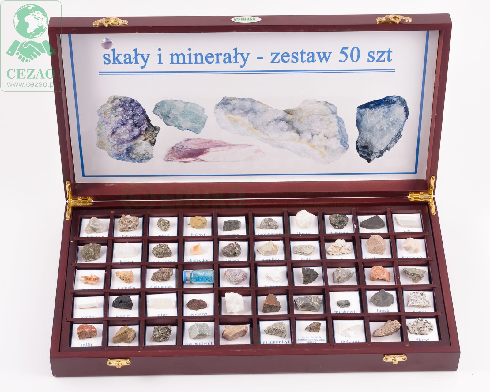 Skały i minerały - zestaw 50 szt Cezao.pl