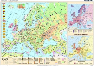 Mapa gospodarcza Europy - mapa ścienna 160x120