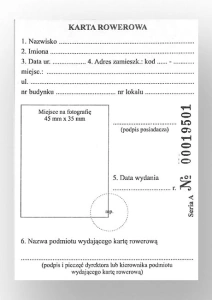  Karta rowerowa dla uczniów