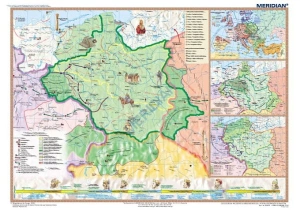 Polska pierwszych Piastów - mapa ścienna 200x150