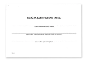 Książka kontroli sanitarnej