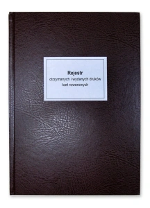 Rejestr otrzymanych i wydanych druków kart rowerowych