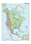 Ameryka Północna i Środkowa - ścienna mapa fizyczna 150 x 200 cm