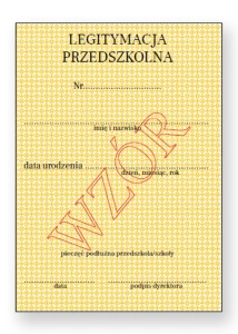 Legitymacja przedszkolna dla dzieci niepełnosprawnych (MEN-I/5) 