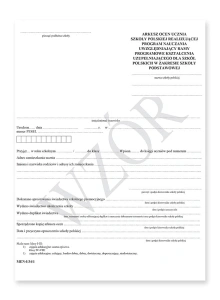 Arkusz ocen wypełniany ręcznie dla uczniów szkoły polskiej w zakresie szkoły podstawowej (MEN-I/34/1)  