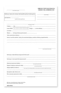 Arkusz ocen wypełniany komputerowo dla słuchaczy szkoły dla dorosłych, z wyjątkiem szkoły policealnej (MEN-I/47b/2)