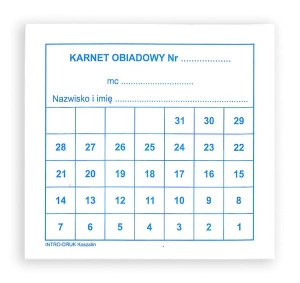 Abonament obiadowy / Karnet obiadowy