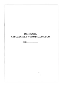 Dziennik Nauczyciela Wspomagającego