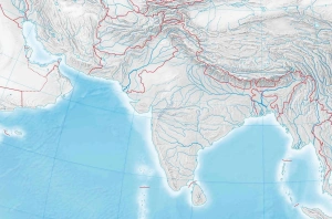 Mapa konturowa Azji - ścienna mapa ćwiczeniowa 160x120 cm