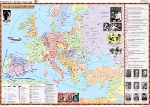 Europa w latach 1919-1939 - mapa ścienna 160x120