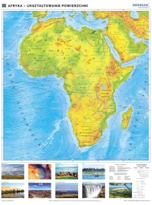 Afryka - ukształtowanie powierzchni (mapa fizyczna) 200x150