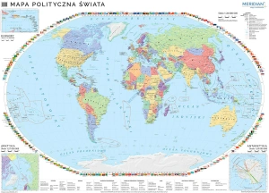 Mapa polityczna świata (stan na 2021) - mapa ścienna 200 x 150 cm
