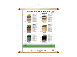 Profile gleb polskich - plansza 120x160, Oprawa wałki drewniane, system WDS