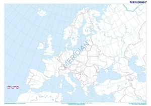 Mapa konturowa Europy - ścienna mapa ćwiczeniowa 200x150