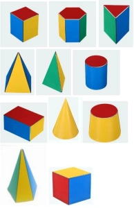 Bryły geometryczne szkieletowe z siatkami magnetycznymi
