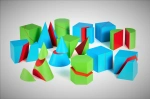 Bryły geometryczne z magnetyczną płaszczyzną cięcia - stereometria