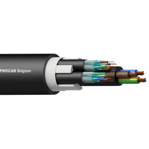 Kabel hybrydowy PROCAB PNC2527/1, LAN i zasilanie – 2x CAT7 S/FTP i 3G2.5 (100m)