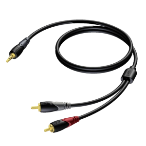 Kabel PROCAB CLA711/20, 3,5 mm jack (M) stereo do 2 x RCA (20m)