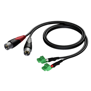 Kabel PROCAB CLA834/1.5, 2 x XLR (M) do 2 x euroblock (1,5m)