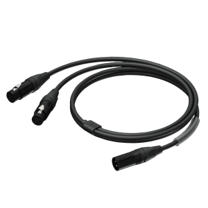Kabel PROCAB PRA736/1.5, XLR (M) do 2x XLR (F) (1,5m)