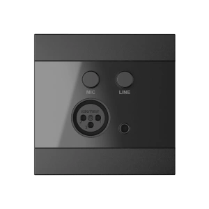 Ścienny moduł AUDAC WP205/B, XLR mic + 3,5 mm jack, czarny