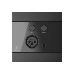 Ścienny moduł AUDAC WP210/B, XLR mic + 3,5 mm jack, czarny