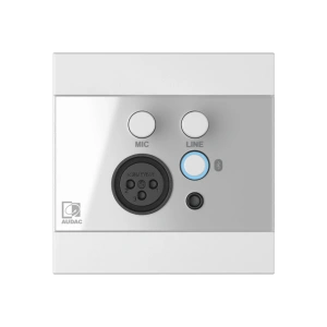 Panel ścienny AUDAC WP225/W, XLR mic + 3,5 mm jack + BT, biały