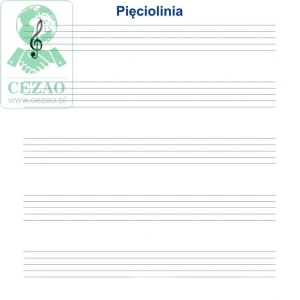 Nakładka magnetyczna na tablicę PIĘCIOLINIA 100×150 cm – duża