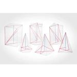 Bryły geometryczne prawidłowe - ostrosłupy i graniastosłupy - zestaw 6 szt.