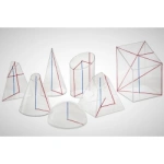 Bryły geometryczne ścięte - zestaw 7 szt.
