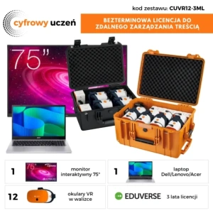 Cyfrowy uczeń – Wirtualna rzeczywistość ClassVR Xplorer 128GB – zestaw 12 sztuk okularów VR + Eduverse 3Y