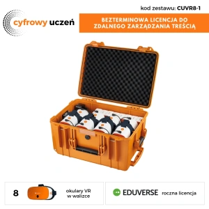 Cyfrowy uczeń - Wirtualna rzeczywistość ClassVR Xplorer 128GB – zestaw 8 sztuk okularów VR + Eduverse 1Y