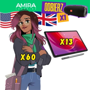 Cyfrowy Uczeń - zestaw AMIRA - inteligentny asystent czytania AI do nauki języka angielskiego z tabletem - CUZL8