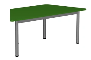Stół szkolno-przedszkolny trapezowy 1400x700 noga fi 40