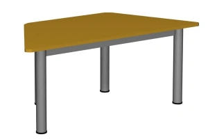 Stół szkolno-przedszkolny trapezowy 1400x700 noga fi 60