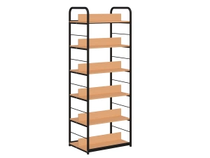 Regał biblioteczny B dwustronny o zwiększonej wytrzymałości półek
