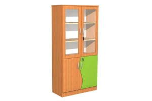 Szafa szkolna z witryną Fala 3, szer. 900 mm