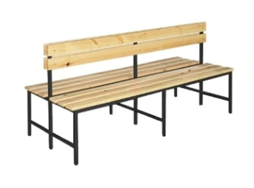 Ławka z oparciem podwójna 1500x710x830 płyta laminowana