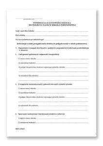 Informacja o gotowości dziecka do podjęcia nauki w szkole podstawowej (MEN-I/54/2)