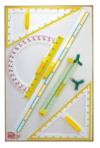 Tablica z przyrządami plastikowymi magnetyczna pionowa