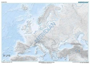 Europa Hipsométrica / Ejercicios - mapa ścienna w języku hiszpańskim