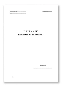  DZIENNIK BIBLIOTEKI SZKOLNEJ