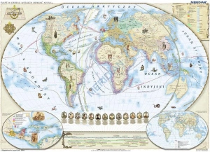 Świat w okresie wielkich odkryć XV-XVI wiek - mapa ścienna 200x150