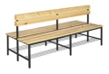 Ławka z oparciem podwójna 1800x710x830 płyta laminowana