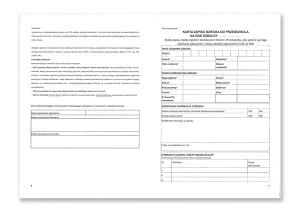 Karta zapisu dziecka do przedszkola