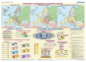 Unia Europejska - procesy integracji (stan na 2013 r.) - mapa ścienna 160x120