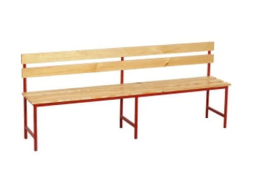 Ławka z oparciem 1500x370x830 płyta laminowana