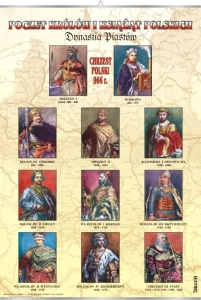 POCZET KRÓLÓW POLSKICH - 4 plansze B1 ( 70 x 100 cm)