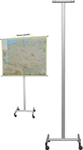 Stojak do zawieszania do map i plansz mobilny OVAL, ALU